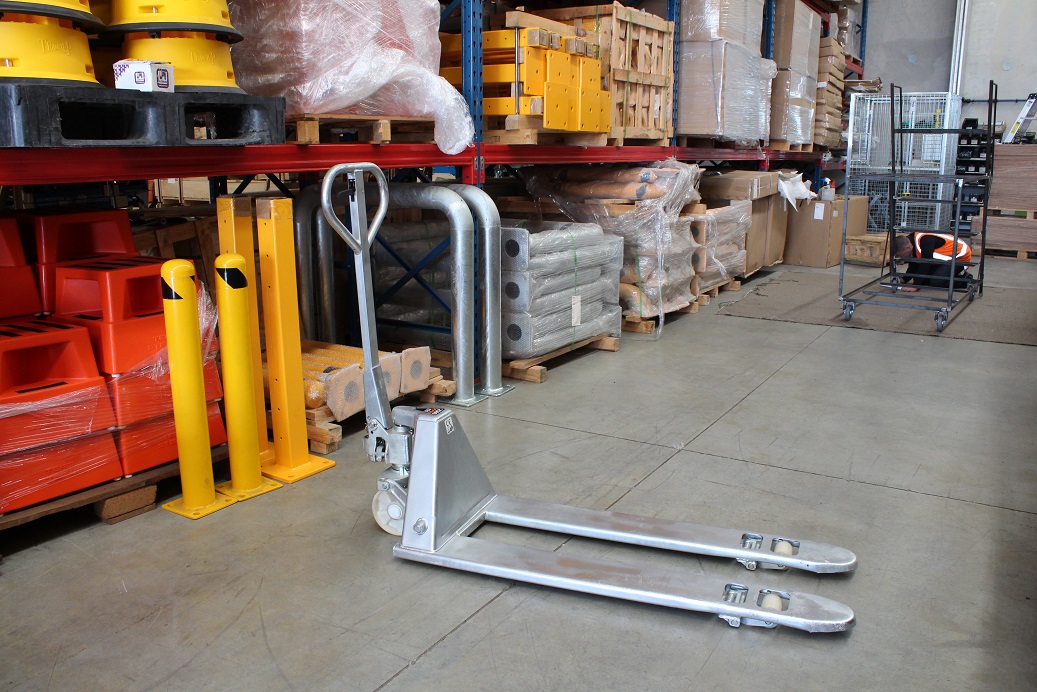 Galvanised Steel Pallet Truck with 4-Way Entry
